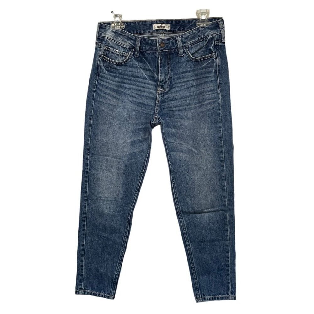 Hollister Womens Skinny Jeans Size 5 W27 Blue Denim Mid-Rise Distressed